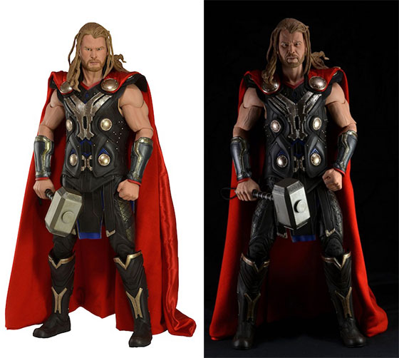 NIB Avengers Marvel Thor The Dark World Hammer Launch Thor Figure 